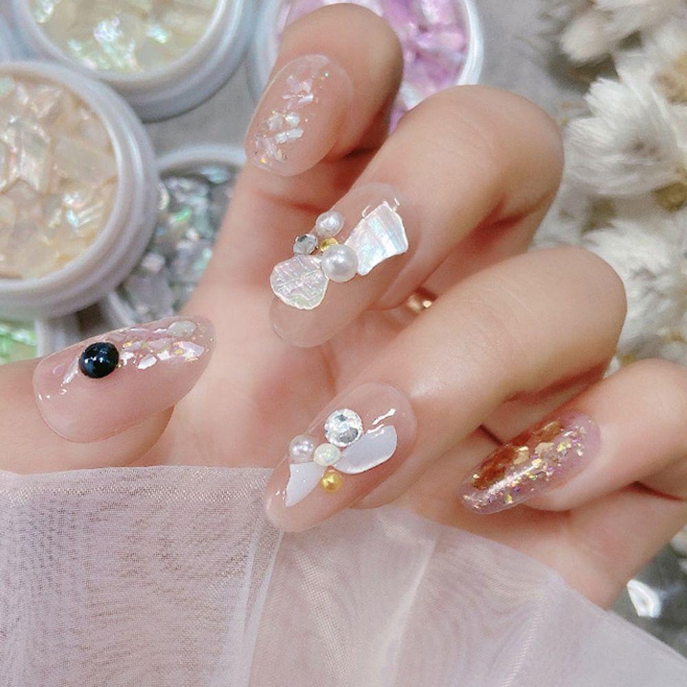 Miếng Dán Trang Trí Móng Tay Hình Vỏ Sò 3D Nhiều Màu Kiểu Nhật Bản