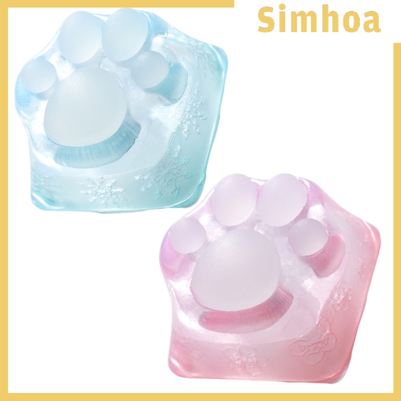 [SIMHOA] Clear Resin Cat Paw Mechanical Keyboard Keycap Pad for Cherry MX DIY