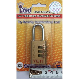 Khóa số Yeti 330 đồng thau