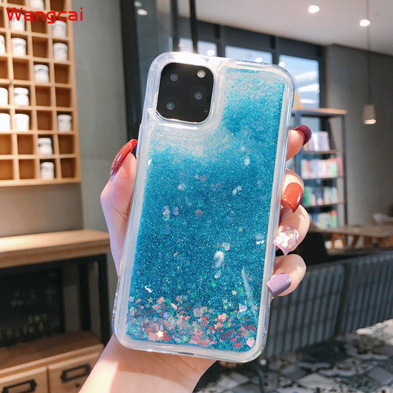 Samsung Galaxy S20 Ultra S20+ S10+ S10 Lite 2020 S10e S10 S9+ S9 S8+ S8 Plus Phone Case Quicksand Liquid Glitter Bling Star Love Loving Heart Solid Color Clear Transparent Soft Casing Case Cover