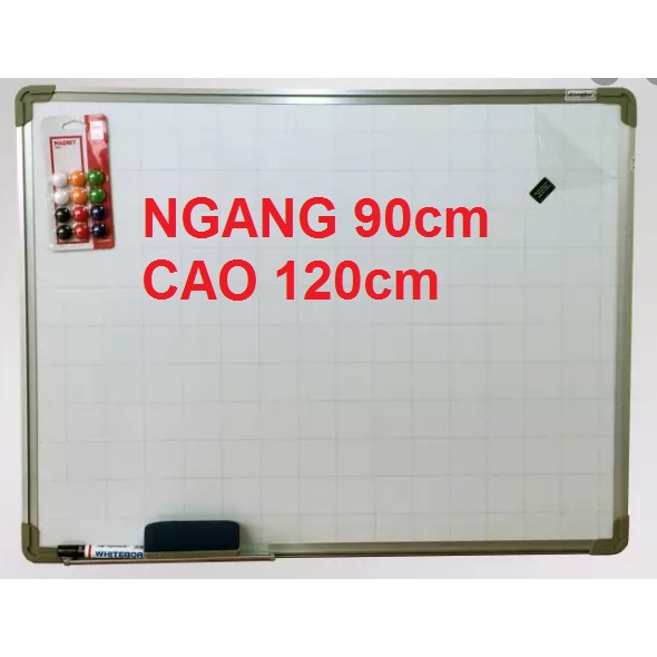 BẢNG TỪ TRẮNG HÀN QUỐC KÍCH THƯỚC 90 x 120cm TẶNG KÈM BÚT,NAM CHÂM,LAU BẢNG