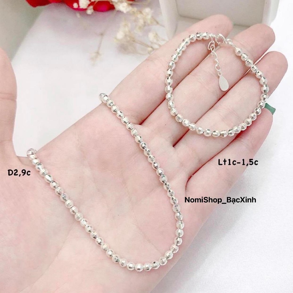 Dây chuyền lắc tay cho bé siêu xinh 2 kiểu bi hot hit thời trang cho bé yêu Mainomi Shop Bạc Xinh