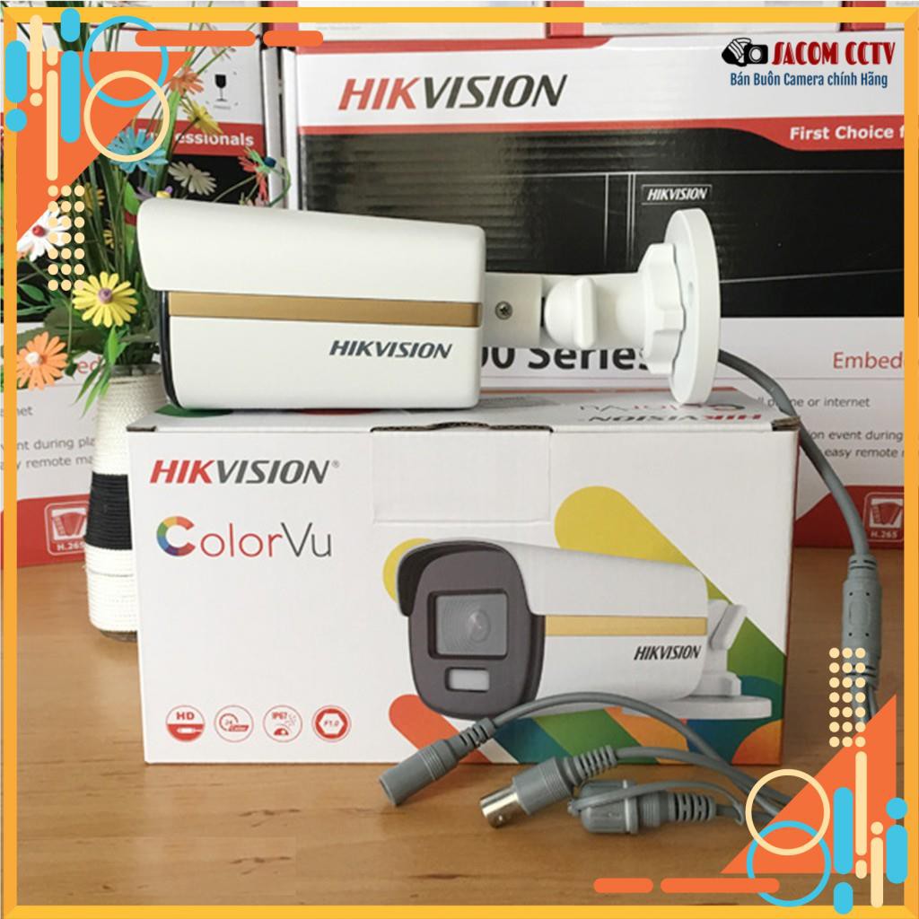 {CÓ MÀU 24/24 + CÓ MIC} Trọn bộ 1/2/3/4 Camera Hikvision chính hãng, có màu + mic 24/24, đầy đủ phụ kiện chỉ việc lắp