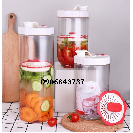 set 2 hộp muối dưa cà lock&lock 1.3l&2.1l (INL412 & INL413)