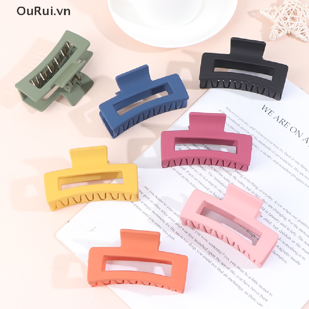 1 Kẹp Tóc Càng Cua Hình Vuông Đơn Giản Dành Cho Nữ {OuRui.vn}