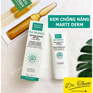 Kem Chống Nắng MARTIDERM Proteos Screen SPF 50+ Fluid Cream 40ml - Marti Derm Phổ Rộng, Toàn Diện