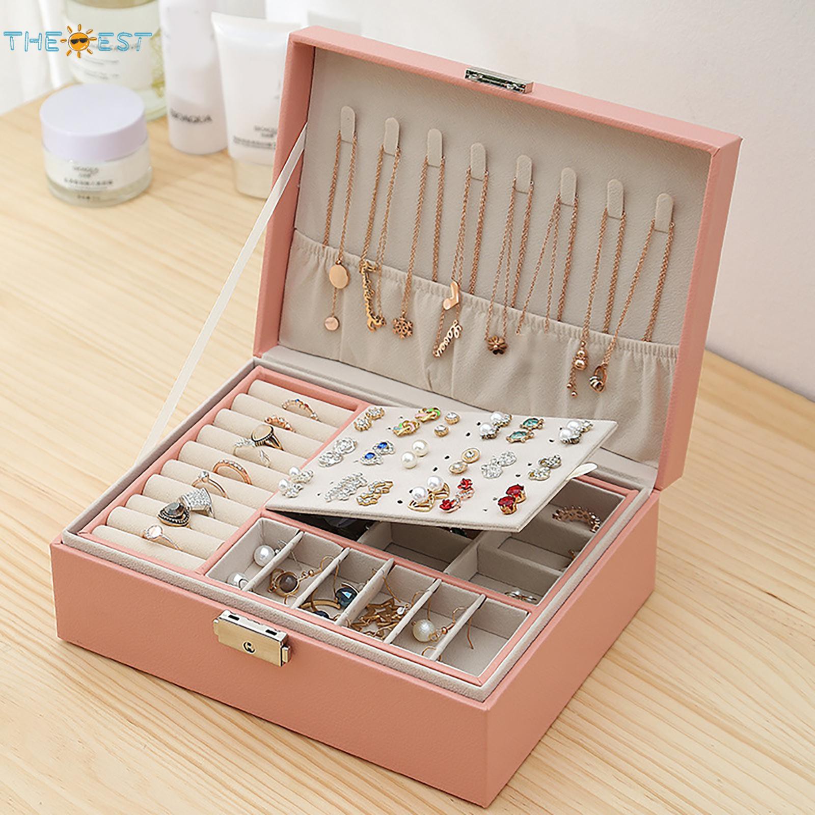 Giá Đỡ Trưng Bày Trang Sức 2 Tầng Có Khóa