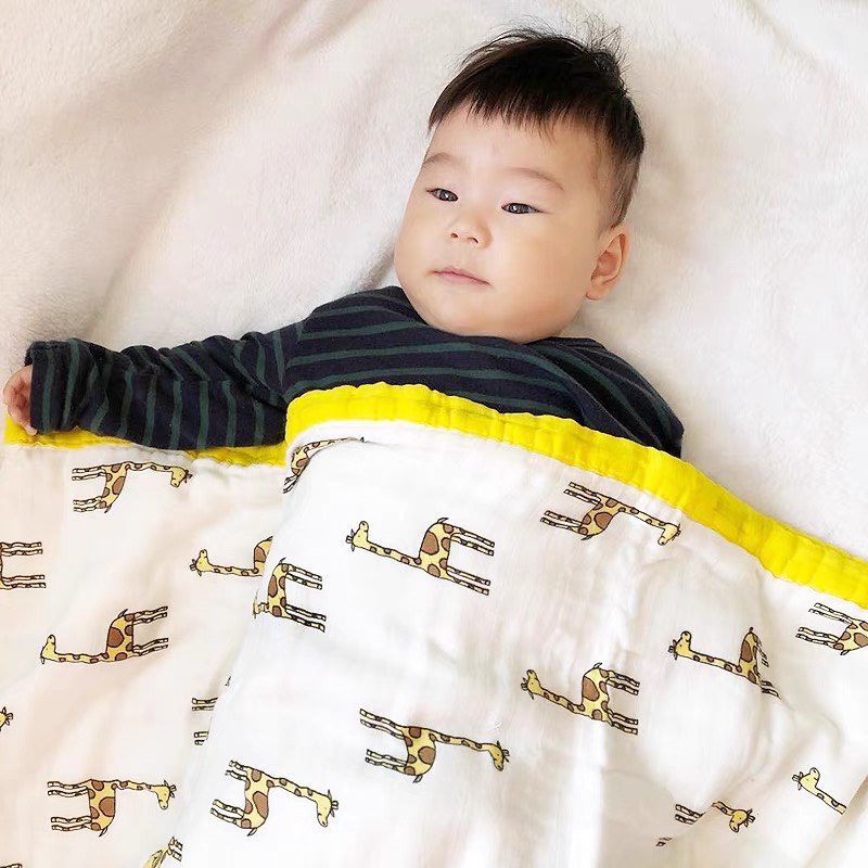 Khăn tắm cho bé vải xô 6 lớp mềm mại chăn xô nhăn cho trẻ sơ sinh thoáng khí thấm hút cao cấp Homedy Kids