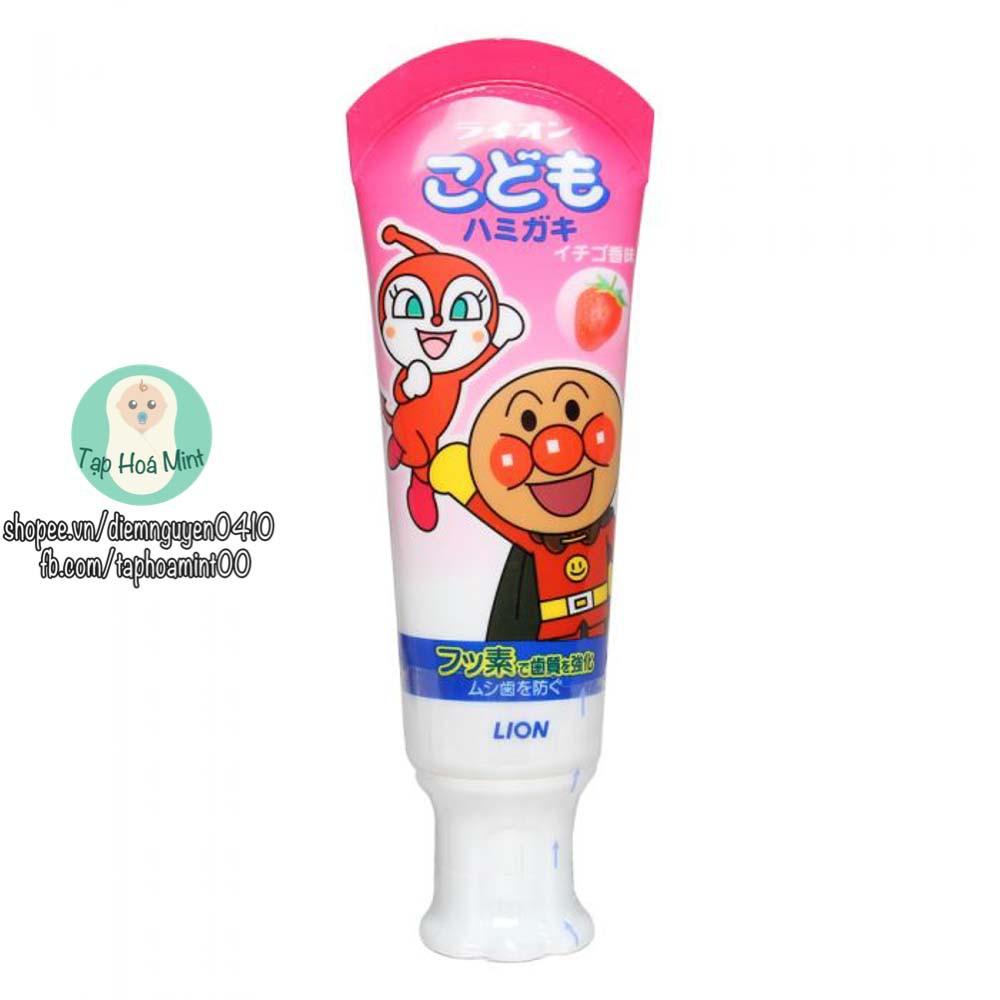 Kem đánh răng nuốt được Lion cho bé - Dâu tây 40g