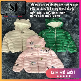 Áo phao trẻ em ZARA BABY tai gấu lót lông dày dặn siêu xịn cho bé trai và bé gái 12-18kg (216256)