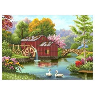 Tranh thêu chữ thập 3D Ngôi nhà hạnh phúc LV3030