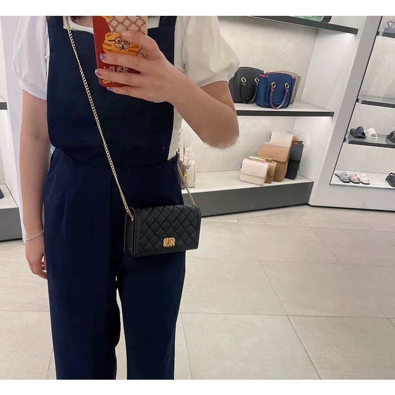 Túi xách nữ túi đeo chéo da sần 20cm full box