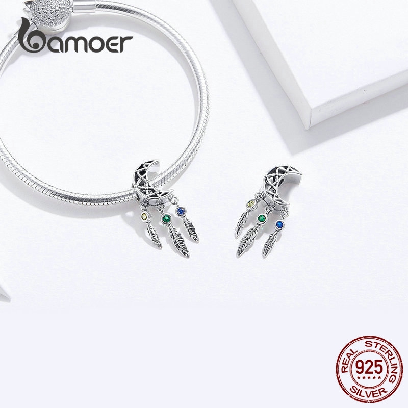 Hạt Charm Bamoer SCC1232 Bằng Bạc Xinh Xắn Làm Vòng Tay
