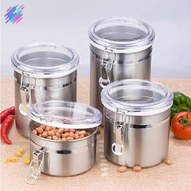 Hộp Inox đựng trà , cà phê để đi kèm với thiết kế dán tường tiện lợi