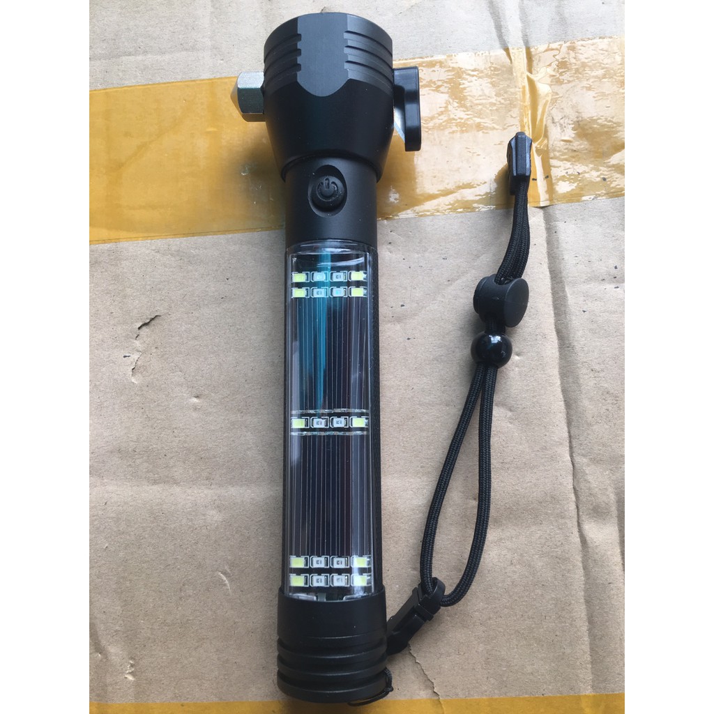 [FREE SHIP] Đèn pin siêu sáng 11 chức năng Solar Power Flashlight