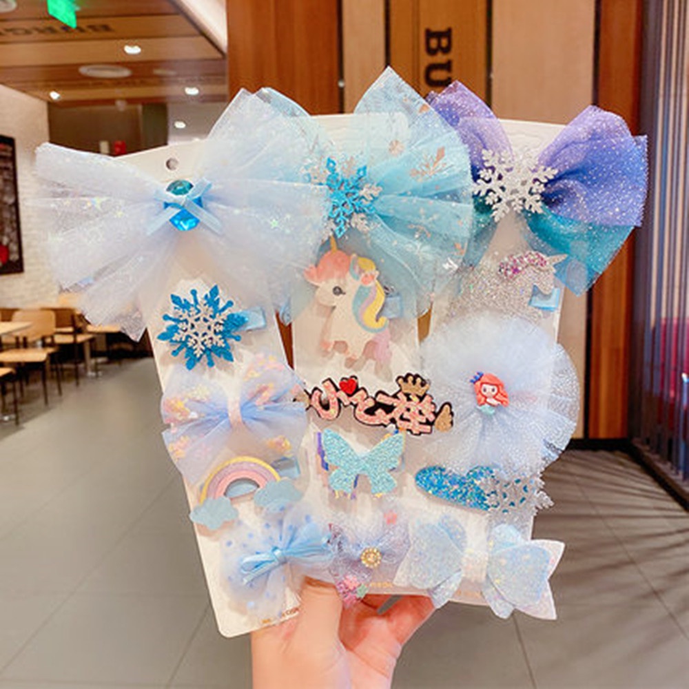 Set Kẹp Tóc Hình Bông Tuyết Cho Bé Gái