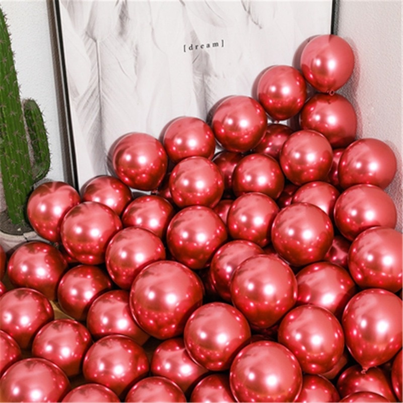 Set 10 Bong Bóng 5 Inch Màu Vàng / Bạc Trang Trí Tiệc