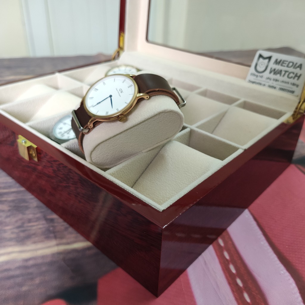 Hộp đựng đồng hồ 10 ngăn ⌚FREESHIP⌚ Hộp trưng bày đồng hồ