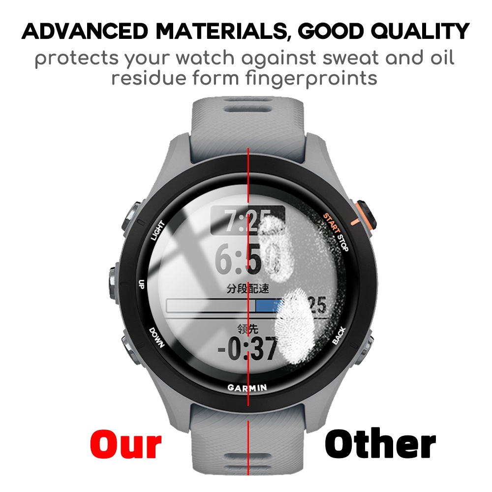 Dán màn hình cường lực dẻo 3D đồng hồ Garmin Forerunner 255 music 255s 265 265s 955 965 full màn hình SWASTORE