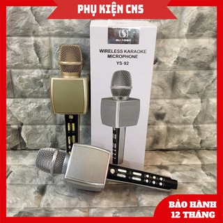 MICRO BLUETOOTH KARAOKE YS92, DÒNG MICRO CAO CẤP, ÂM THANH ĐỈNH CAO - BẢO HÀNH 1 ĐỔI 1