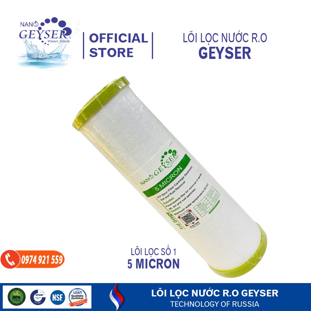 Lõi lọc số 1 Geyser RO - Dùng cho các dòng máy R.O