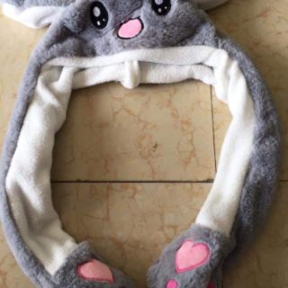 Mũ tai thỏ giật cho bé
