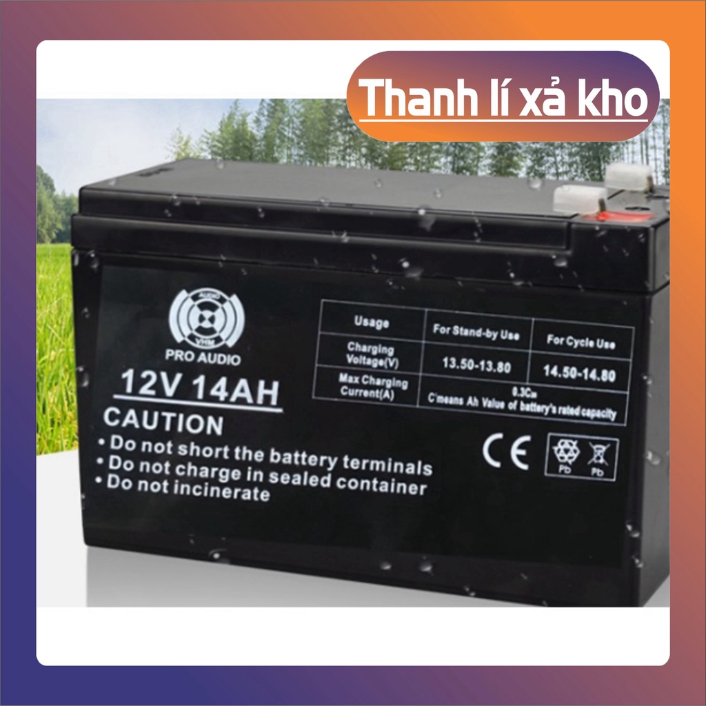 Bình Sạc Acquy Cho Loa Kéo, thay bình củ, nâng cấp,...Bình acquy 12V-14A cho loa , Bình Ác quy loa lớn