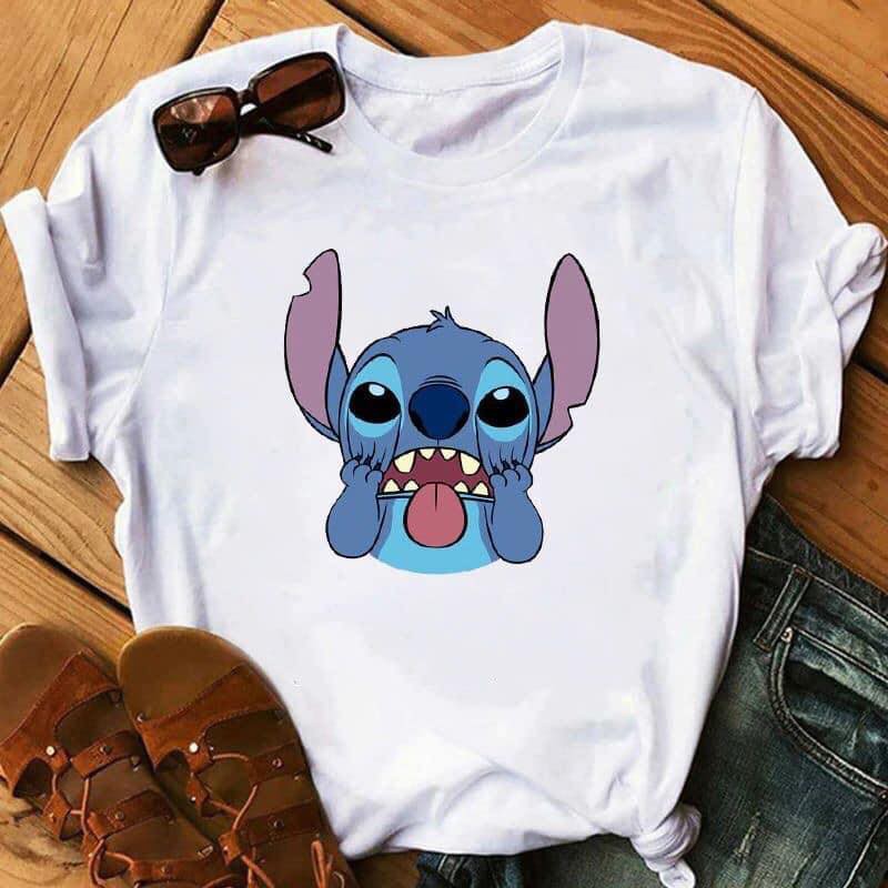 Áo Thun Unisex STITCH CHIBI Cute Cực ^^, Nhận In Theo Yêu Cầu