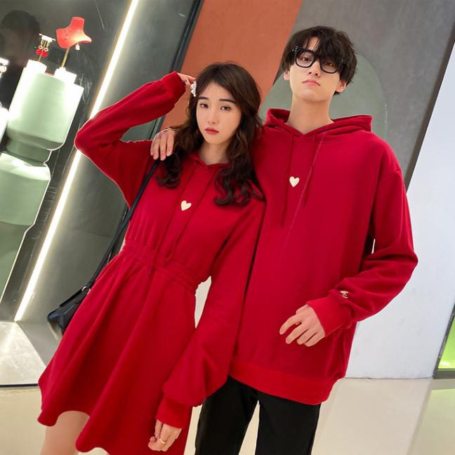 Mới Đầm Sweater Tay Dài Dáng Rộng Thời Trang Cho Cặp Đôi