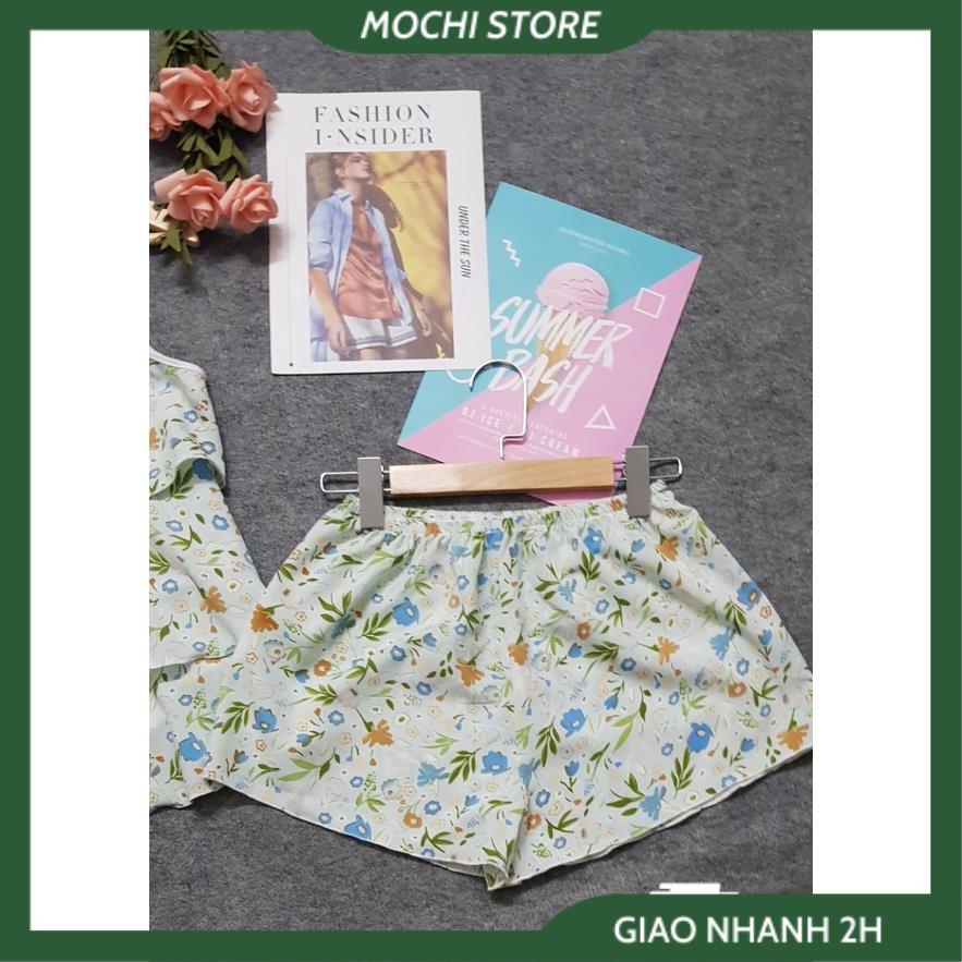Đồ Ngủ Lụa, Bộ Ngủ 2 Dây Tầng Quần Sọc Họa Tiết Hoa Nhí Chất Lụa Cao Cấp Form Dáng Rộng Dưới 56kg Mặc Vừa. | BigBuy360 - bigbuy360.vn