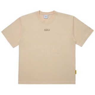 [ADLV] GLOSSY BASIC LOGO BEIGE - ÁO THUN ADLV