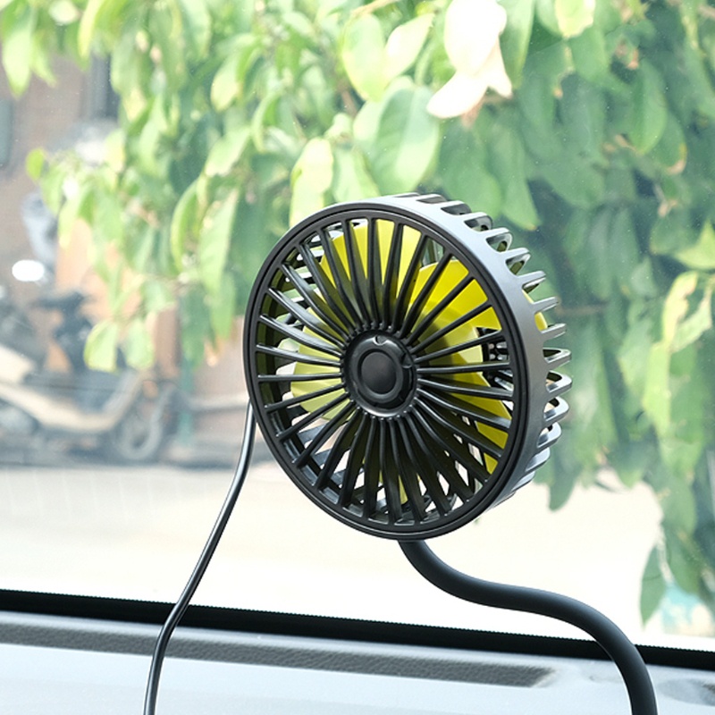 Quạt USB Có Kẹp Gắn Xe Hơi Xoay 360 Độ Tiện Dụng° Quạt Treo Xe Hơi 3 Tốc Độ Tùy Chỉnh Tiện Dụng Cho Bé