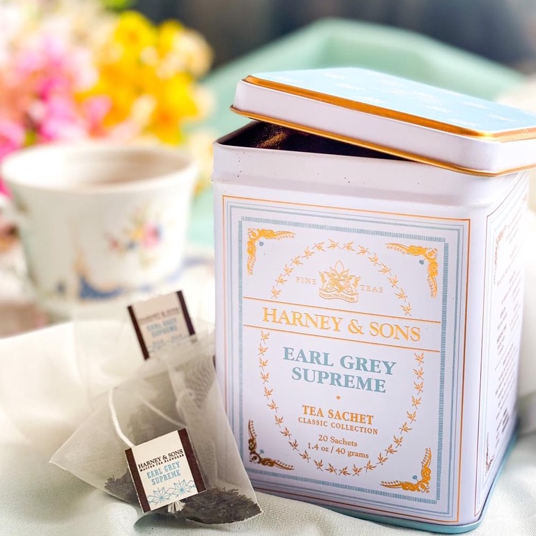 [Hàng Mỹ date 2023]Trà bá tước Earl Grey Supreme Harney and Sons hộp tin trắng | BigBuy360 - bigbuy360.vn