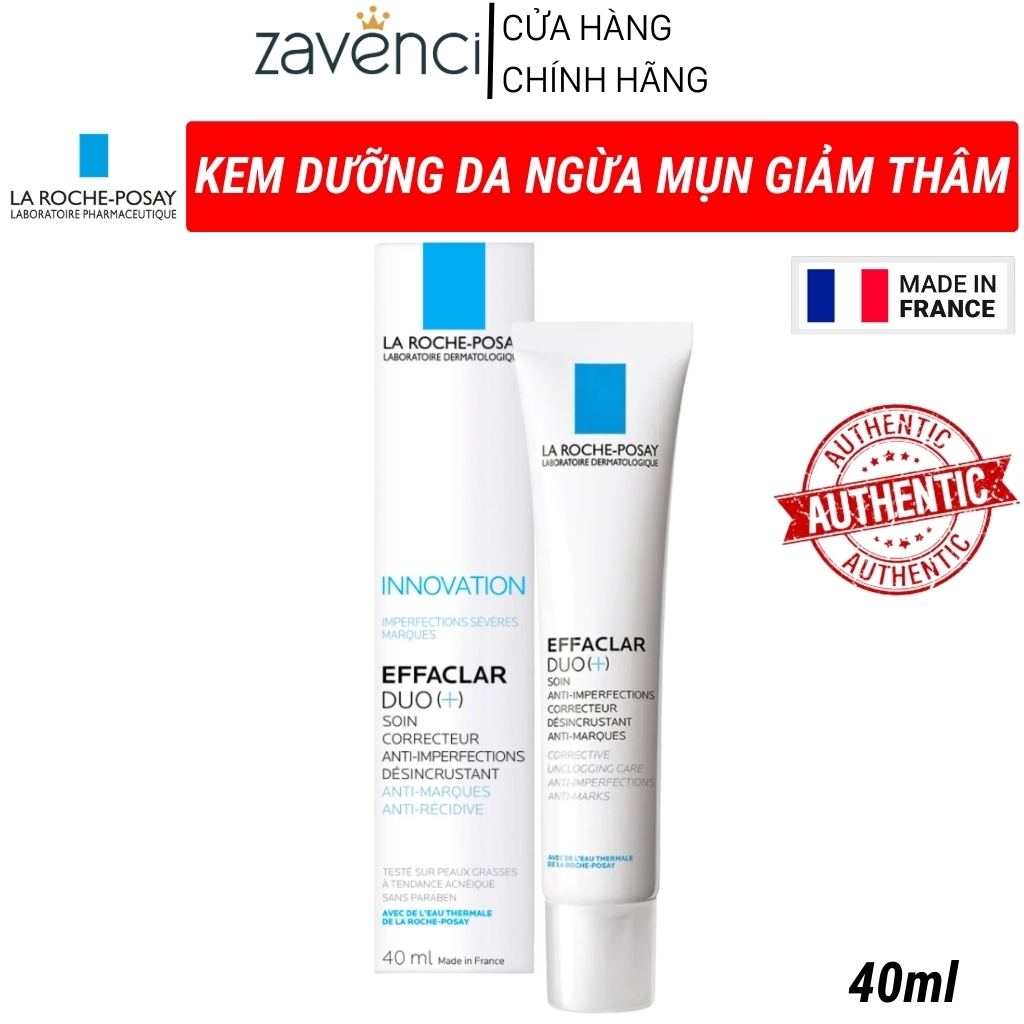 Kem mụn La Roche-Posay Effaclar Duo+ dưỡng da ngăn ngừa vết thâm 40ml ZAVENCI Official