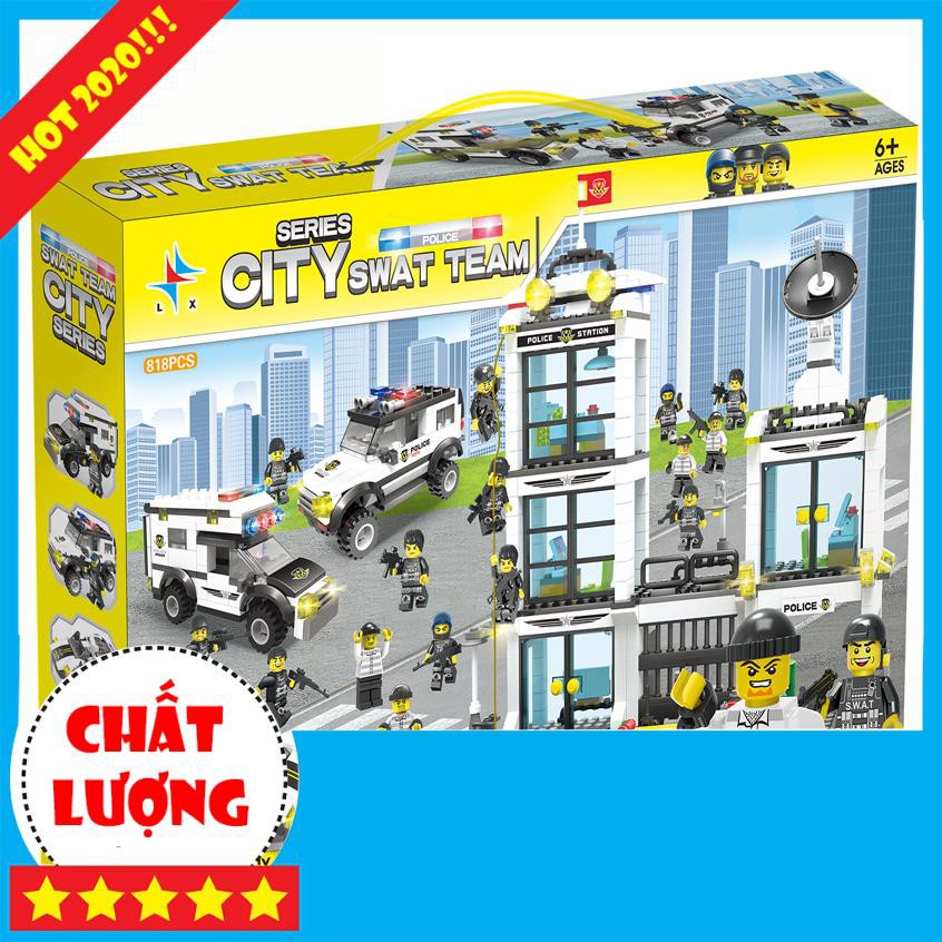 Đồ chơi ghép hình Lego Trụ sở Cảnh sát đặc nhiệm SWAT CITY SWAT TEAM 818pcs No.A330