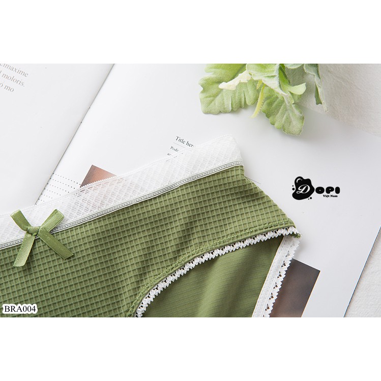 Nhập JANDT12 giảm 5K_ Quần lót nữ Candy gân lỗ, viền ren, phối nơ xinh xắn (5 màu) | BigBuy360 - bigbuy360.vn