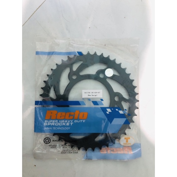 Nhông Sên Dĩa Recto cho ex150 14T 42T 43T sên 9 li vàng gold