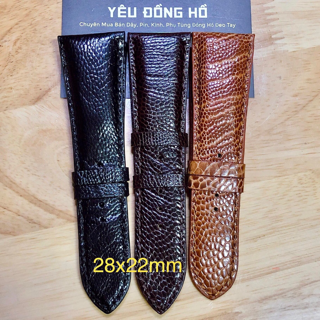 Dây Đồng Hồ Đà Điểu Size To Handmade Không Kèm Khóa