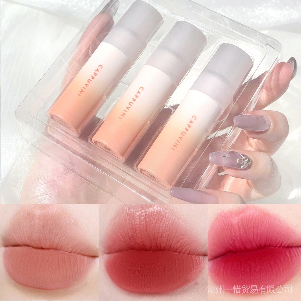 Set thỏi son Cappuvini bền màu nhung mịn thời trang hàn quốc