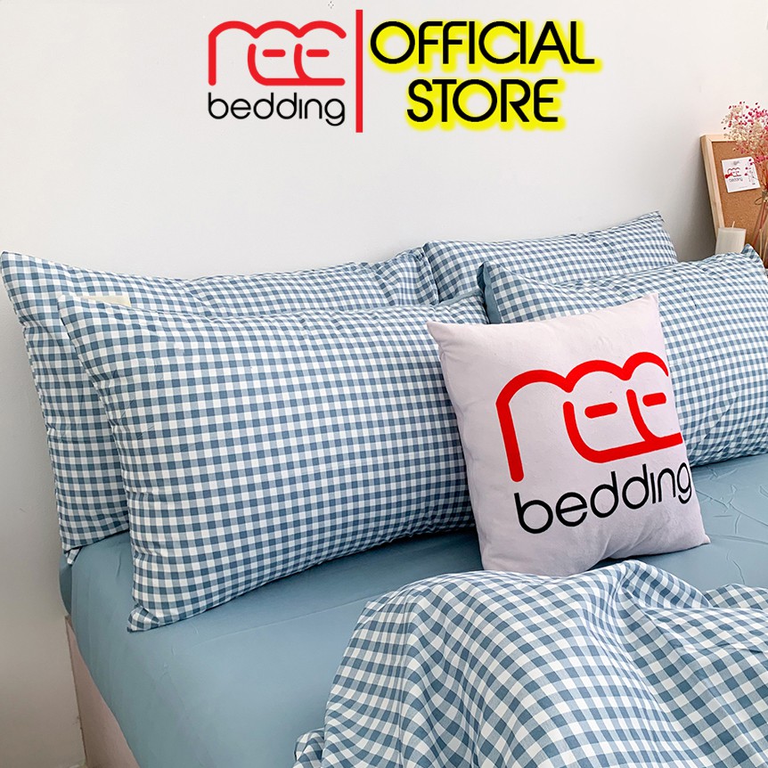 Vỏ gối nằm Cotton TC REE Bedding VN78 kích thước 50x70 cm họa tiết caro Hàn Quốc | BigBuy360 - bigbuy360.vn