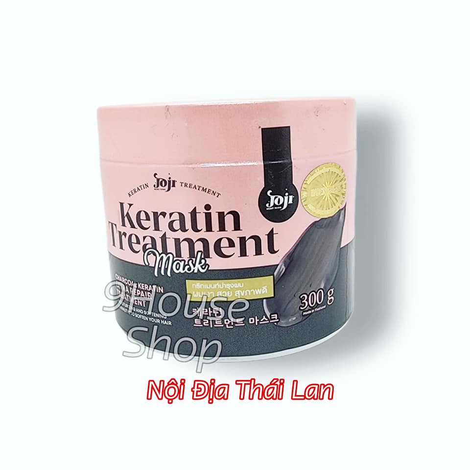 (HỦ LỚN) 01 Hủ Mặt Nạ Ủ Tóc Than Tre JOJI Secret Young Charcoal Keratin Treatment Mask Thái Lan 300gram