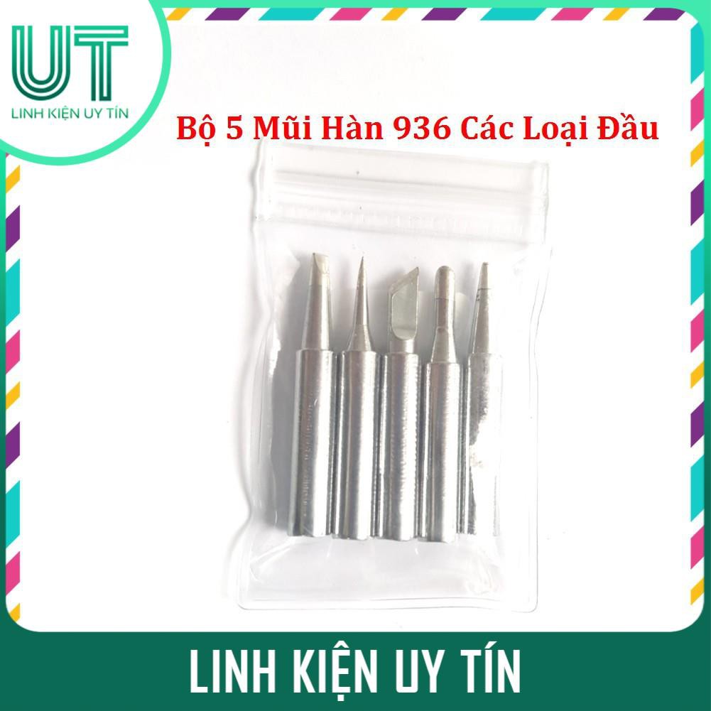 Bộ 5 Mũi Hàn Thay Thế Cho Mỏ Hàn 220V-60W( 936)