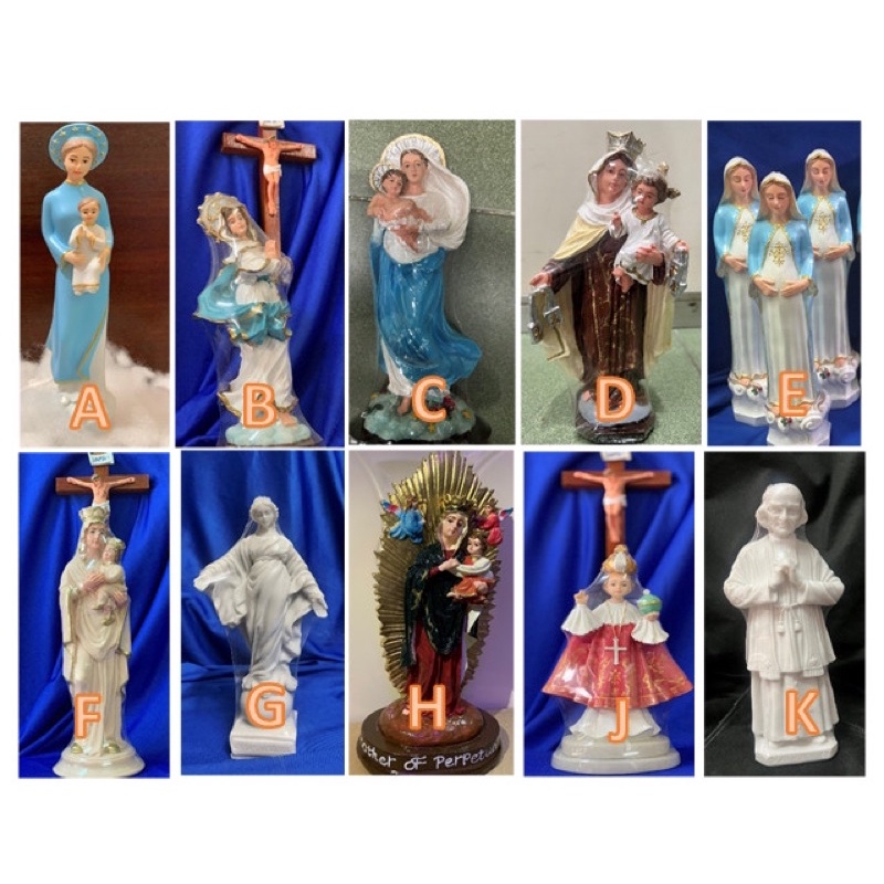 Tượng công giáo-Tượng Chúa Con, Đức Mẹ Mary, Thánh Vianey cao 25cm.
