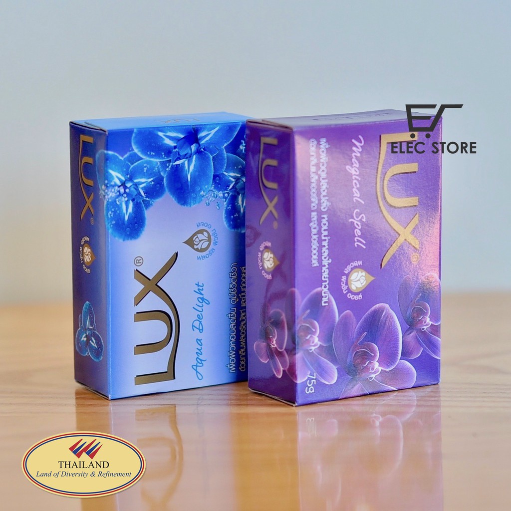 Bộ 4 bánh xà phòng Lux màu xanh và tím tuỳ chọn (Mỗi bánh 75g) Thái Lan