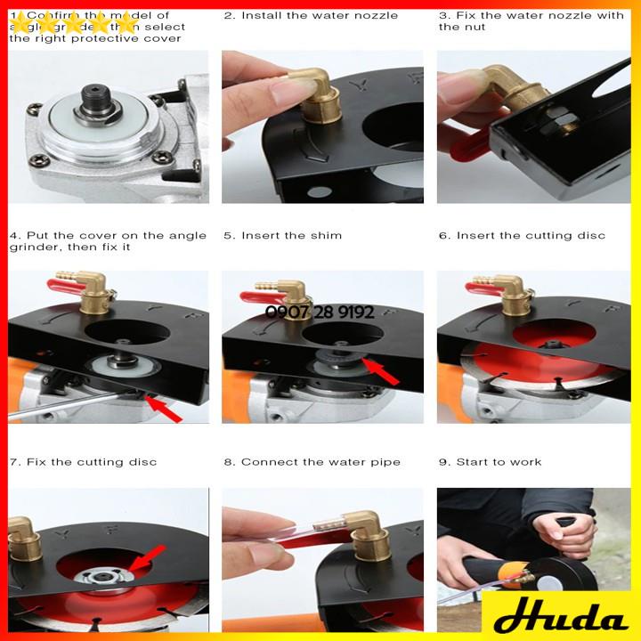 Hộp Bảo Vệ Máy Cắt Cầm Tay ⚡️FREESHIP⚡️ Bộ Máy Bơm Nước Mini 12v Tiếp Nước Máy Mài Góc Cắt Rãnh Tường Không Bụi