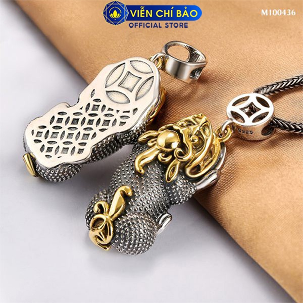 Mặt dây chuyền Tỳ Hưu Thiên Lộc chất liệu bạc Thái 925 thương hiệu Viễn Chí Bảo M100436