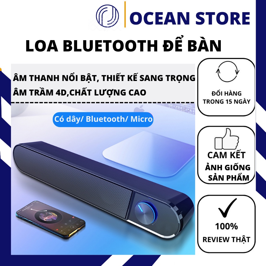Loa bluetooth máy tính, vi tính, loa soundbar tivi để bàn, loa kết nối không dây