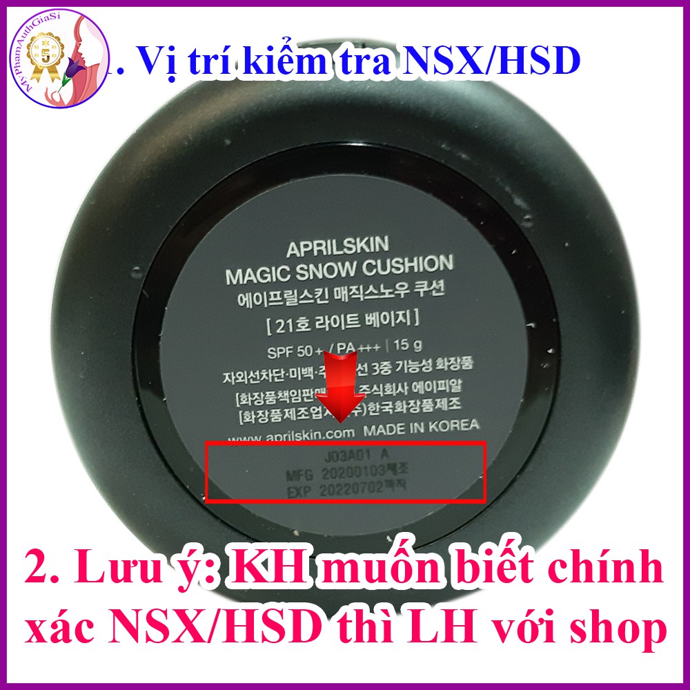 Phấn nước ma thuật april skin black magic snow cushion