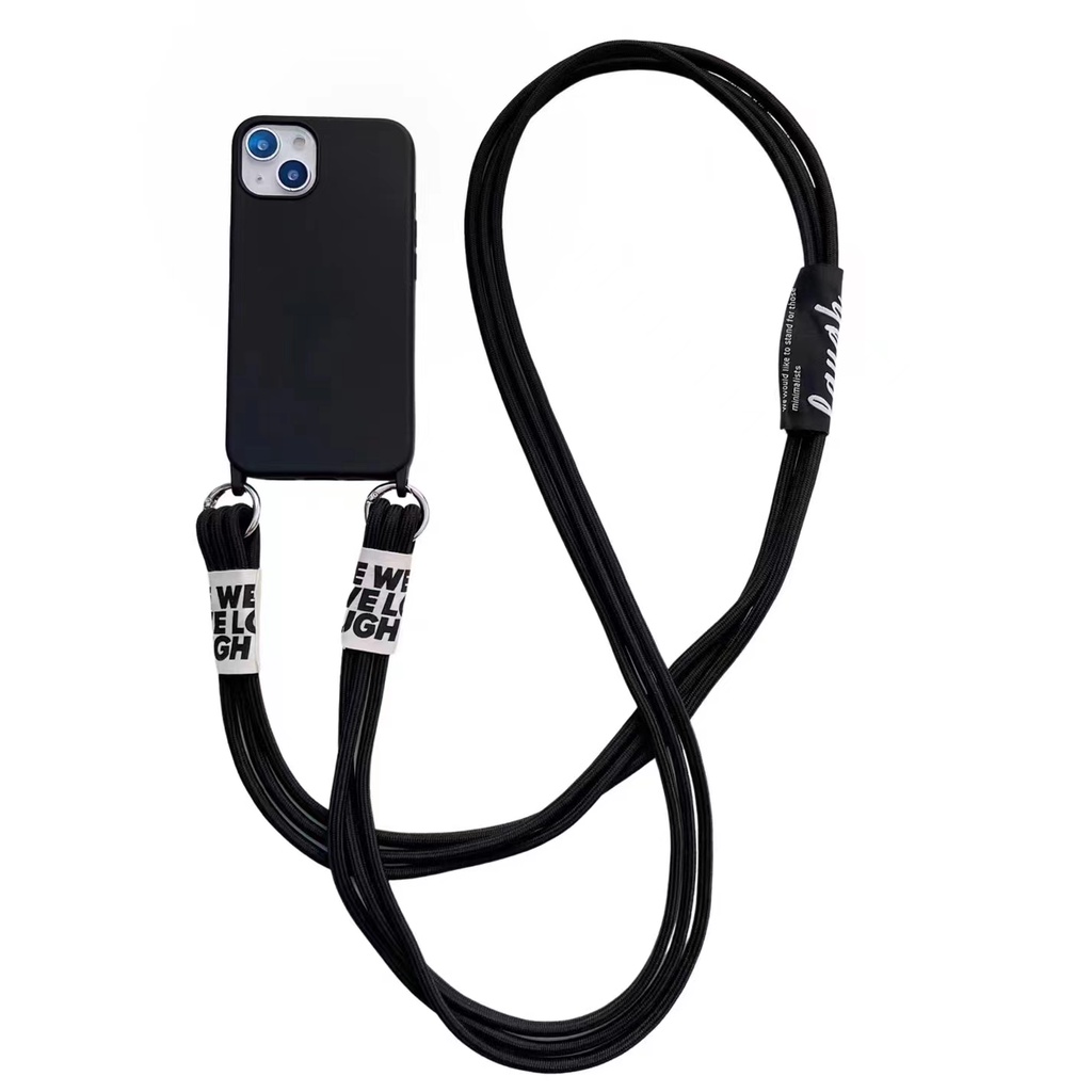 Ốp Điện Thoại Silicon Dẻo Màu Kẹo Kèm Dây Đeo Cho iPhone 13 Pro Max 13 Pro 13 Mini 13 12 Pro Max 12 Pro 12