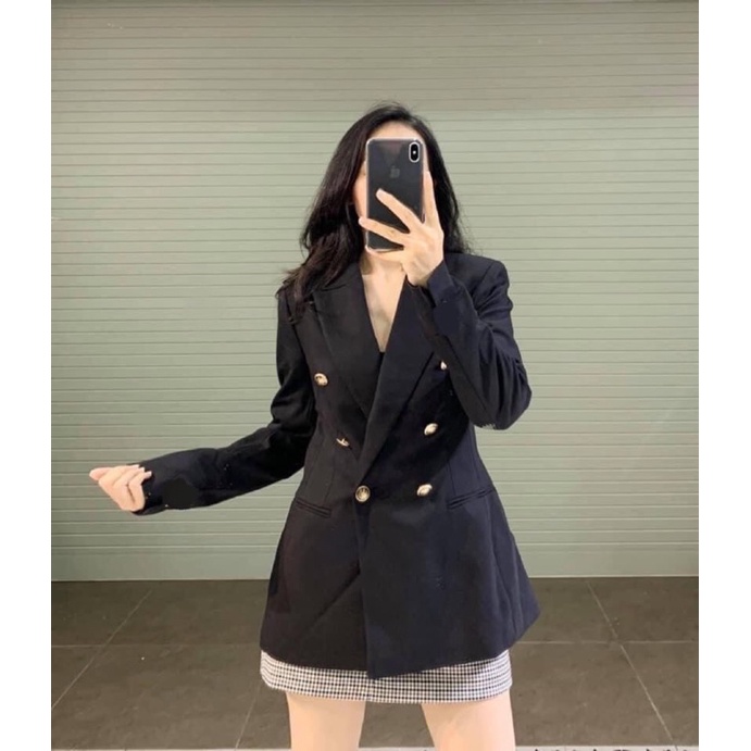 ⚡️BÁN SỈ⚡️Áo vest cúc đồng 2 màu xanh than và đen
